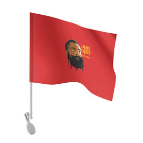 Флаг для автомобиля с принтом James Harden в Санкт-Петербурге, 100% полиэстер | Размер: 30*21 см | fear the beard | houston rockets | nba | rise sports | баскетбол | джеймс харден | нба | хьюстон рокетс