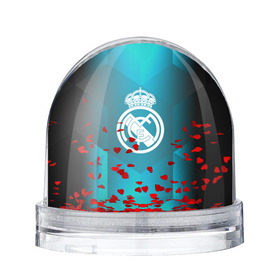 Водяной шар с принтом Real Madrid Geometry Sport в Санкт-Петербурге, Пластик | Изображение внутри шара печатается на глянцевой фотобумаге с двух сторон | emirates | fc | real madrid | геометрия | реал мадрид | футбольный клуб | эмблема