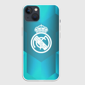 Чехол для iPhone 13 с принтом Real Madrid Geometry Sport в Санкт-Петербурге,  |  | emirates | fc | real madrid | геометрия | реал мадрид | футбольный клуб | эмблема