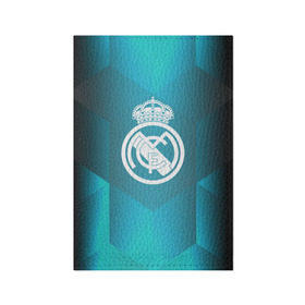 Обложка для паспорта матовая кожа с принтом Real Madrid Geometry Sport в Санкт-Петербурге, натуральная матовая кожа | размер 19,3 х 13,7 см; прозрачные пластиковые крепления | emirates | fc | real madrid | геометрия | реал мадрид | футбольный клуб | эмблема