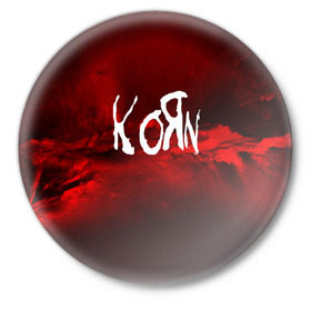 Значок с принтом KORN(MUSIC ABSTRACT SYLE) в Санкт-Петербурге,  металл | круглая форма, металлическая застежка в виде булавки | korn | logo | music | pop | rock | альтернатива | металл | музыка | музыкальный | поп | рок