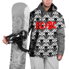 Накидка на куртку 3D с принтом AC DC в Санкт-Петербурге, 100% полиэстер |  | 