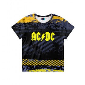 Детская футболка 3D с принтом AC DC STREET COLLECTION в Санкт-Петербурге, 100% гипоаллергенный полиэфир | прямой крой, круглый вырез горловины, длина до линии бедер, чуть спущенное плечо, ткань немного тянется | Тематика изображения на принте: ac dc | logo | music | pop | rock | альтернатива | металл | музыка | музыкальный | поп | рок
