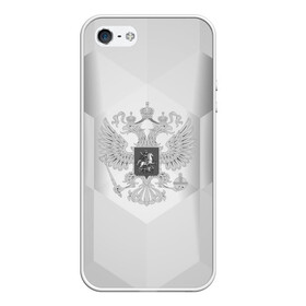 Чехол для iPhone 5/5S матовый с принтом RUSSIA - Black Collection в Санкт-Петербурге, Силикон | Область печати: задняя сторона чехла, без боковых панелей | russia | герб | двуглавый орел | россия | триколор