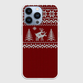 Чехол для iPhone 13 Pro с принтом Неприличные Олени в Санкт-Петербурге,  |  | Тематика изображения на принте: 2019 | 2020 | 2021 | 2022 | 2023 | 2024 | 2025 | вязание | вязаный | год | дед | елка | елки | лес | мороз | новый | олени | олень | оленями | прикол | свитер | снегурочка | шутка | юмор