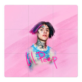 Магнитный плакат 3Х3 с принтом Lil Pink в Санкт-Петербурге, Полимерный материал с магнитным слоем | 9 деталей размером 9*9 см | lil peep | rap | густав ор | лил пип | рэп