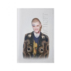 Обложка для паспорта матовая кожа с принтом White Peep в Санкт-Петербурге, натуральная матовая кожа | размер 19,3 х 13,7 см; прозрачные пластиковые крепления | Тематика изображения на принте: lil peep | rap | густав ор | лил пип | рэп