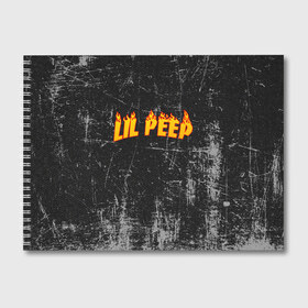 Альбом для рисования с принтом Lil Fire Peep в Санкт-Петербурге, 100% бумага
 | матовая бумага, плотность 200 мг. | lil peep | rap | густав ор | лил пип | рэп