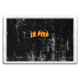 Магнит 45*70 с принтом Lil Fire Peep в Санкт-Петербурге, Пластик | Размер: 78*52 мм; Размер печати: 70*45 | Тематика изображения на принте: lil peep | rap | густав ор | лил пип | рэп