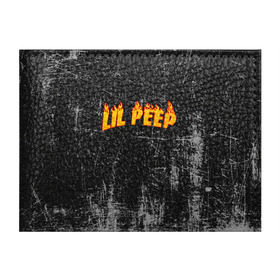 Обложка для студенческого билета с принтом Lil Fire Peep в Санкт-Петербурге, натуральная кожа | Размер: 11*8 см; Печать на всей внешней стороне | lil peep | rap | густав ор | лил пип | рэп
