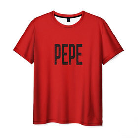 Мужская футболка 3D с принтом LiL PEPE в Санкт-Петербурге, 100% полиэфир | прямой крой, круглый вырез горловины, длина до линии бедер | Тематика изображения на принте: cry baby | emo | lil peep | rap | группа | музыка | надпись | нытик | рэп | эмо