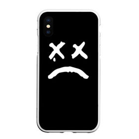 Чехол для iPhone XS Max матовый с принтом LiL PEEP RIP в Санкт-Петербурге, Силикон | Область печати: задняя сторона чехла, без боковых панелей | band | cry baby | emo | lil peep | music | musician | rap | smile | swag | tear | музыка | музыкант | нытик | рэп | сваг | слеза | смайлик | эмо