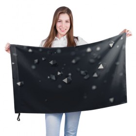 Флаг 3D с принтом Абстрактная материя в Санкт-Петербурге, 100% полиэстер | плотность ткани — 95 г/м2, размер — 67 х 109 см. Принт наносится с одной стороны | 