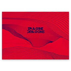 Поздравительная открытка с принтом Imagine Dragons в Санкт-Петербурге, 100% бумага | плотность бумаги 280 г/м2, матовая, на обратной стороне линовка и место для марки
 | imagine dragons | music | pop | rock | альтернатива | германия | группа | дэн рейнольдс | инди рок | металл | музыка | музыкальный | поп | рок