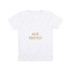 Детская футболка хлопок с принтом Age of Empires в Санкт-Петербурге, 100% хлопок | круглый вырез горловины, полуприлегающий силуэт, длина до линии бедер | Тематика изображения на принте: 