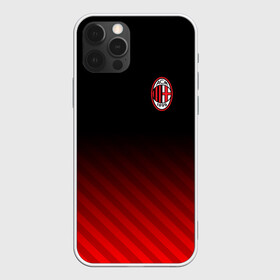 Чехол для iPhone 12 Pro с принтом AC MILAN в Санкт-Петербурге, силикон | область печати: задняя сторона чехла, без боковых панелей | ac milan | fc | fc milan | football | milan | soccer | белый | клуб | красный | милан | спорт | спортивные | фк | футбол | цвет.логотип | черный | эмблема