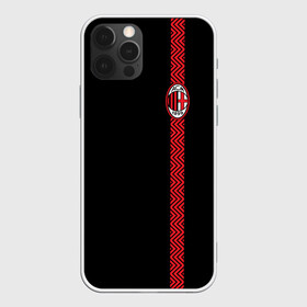 Чехол для iPhone 12 Pro с принтом AC MILAN в Санкт-Петербурге, силикон | область печати: задняя сторона чехла, без боковых панелей | ac milan | fc | fc milan | football | milan | soccer | белый | клуб | красный | милан | спорт | спортивные | фк | футбол | цвет.логотип | черный | эмблема