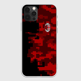 Чехол для iPhone 12 Pro с принтом AC MILAN в Санкт-Петербурге, силикон | область печати: задняя сторона чехла, без боковых панелей | ac milan | fc | fc milan | football | milan | soccer | белый | клуб | красный | милан | спорт | спортивные | фк | футбол | цвет.логотип | черный | эмблема