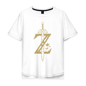 Мужская футболка хлопок Oversize с принтом The Legend of Zelda в Санкт-Петербурге, 100% хлопок | свободный крой, круглый ворот, “спинка” длиннее передней части | legend of zelda | link | зельда | линк