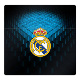 Магнитный плакат 3Х3 с принтом Real Madrid 2018 Original в Санкт-Петербурге, Полимерный материал с магнитным слоем | 9 деталей размером 9*9 см | Тематика изображения на принте: emirates | fc | real madrid | геометрия | реал мадрид | футбольный клуб | эмблема