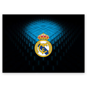 Поздравительная открытка с принтом Real Madrid 2018 Original в Санкт-Петербурге, 100% бумага | плотность бумаги 280 г/м2, матовая, на обратной стороне линовка и место для марки
 | emirates | fc | real madrid | геометрия | реал мадрид | футбольный клуб | эмблема