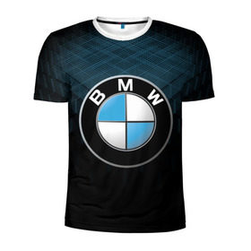 Мужская футболка 3D спортивная с принтом BMW 2018 Blue Line в Санкт-Петербурге, 100% полиэстер с улучшенными характеристиками | приталенный силуэт, круглая горловина, широкие плечи, сужается к линии бедра | bmw | bmw motorsport | bmw performance | carbon | m | motorsport | performance | sport | бмв | карбон | моторспорт | спорт