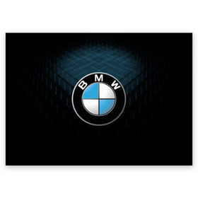 Поздравительная открытка с принтом BMW 2018 Blue Line в Санкт-Петербурге, 100% бумага | плотность бумаги 280 г/м2, матовая, на обратной стороне линовка и место для марки
 | bmw | bmw motorsport | bmw performance | carbon | m | motorsport | performance | sport | бмв | карбон | моторспорт | спорт