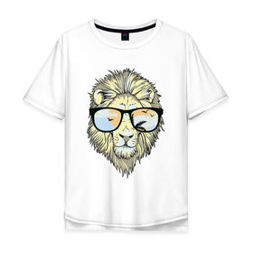 Мужская футболка хлопок Oversize с принтом Король пляжа в Санкт-Петербурге, 100% хлопок | свободный крой, круглый ворот, “спинка” длиннее передней части | король | лев | лето | океан | пальмы | пляж