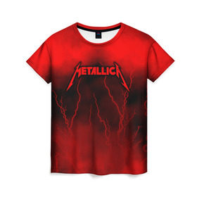 Женская футболка 3D с принтом Metallica в Санкт-Петербурге, 100% полиэфир ( синтетическое хлопкоподобное полотно) | прямой крой, круглый вырез горловины, длина до линии бедер | metallica | группа | джеймс хэтфилд | кирк хэмметт | ларс ульрих | метал | металика | металлика | миталика | музыка | роберт трухильо | рок | трэш | трэшметал | хард | хардрок | хеви | хевиметал