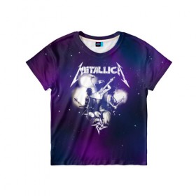 Детская футболка 3D с принтом Metallica в Санкт-Петербурге, 100% гипоаллергенный полиэфир | прямой крой, круглый вырез горловины, длина до линии бедер, чуть спущенное плечо, ткань немного тянется | metallica | группа | джеймс хэтфилд | кирк хэмметт | ларс ульрих | метал | металика | металлика | миталика | музыка | роберт трухильо | рок | трэш | трэшметал | хард | хардрок | хеви | хевиметал