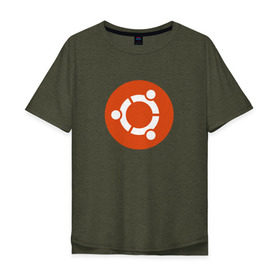 Мужская футболка хлопок Oversize с принтом Ubuntu OS в Санкт-Петербурге, 100% хлопок | свободный крой, круглый ворот, “спинка” длиннее передней части | Тематика изображения на принте: ubuntu | убунта | убунту