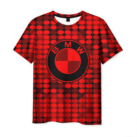 Мужская футболка 3D с принтом bmw sport collection red style в Санкт-Петербурге, 100% полиэфир | прямой крой, круглый вырез горловины, длина до линии бедер | Тематика изображения на принте: 