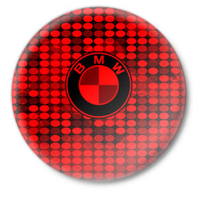 Значок с принтом bmw sport collection red style в Санкт-Петербурге,  металл | круглая форма, металлическая застежка в виде булавки | 