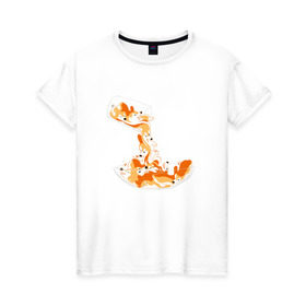 Женская футболка хлопок с принтом Корги с молоком в Санкт-Петербурге, 100% хлопок | прямой крой, круглый вырез горловины, длина до линии бедер, слегка спущенное плечо | корги | собаки