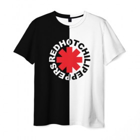 Мужская футболка 3D с принтом Red Hot Chili Peppers в Санкт-Петербурге, 100% полиэфир | прямой крой, круглый вырез горловины, длина до линии бедер | Тематика изображения на принте: red hot chili peppers | rhcp | перцы | ред хот чили пепперс | рхчп | рэд