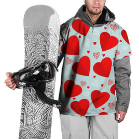 Накидка на куртку 3D с принтом С днем святого Валентина в Санкт-Петербурге, 100% полиэстер |  | 14 | love | валентин | губы | день | любовь | подарок | поцелуй | сердце | страсть | февраль