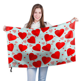 Флаг 3D с принтом С днем святого Валентина в Санкт-Петербурге, 100% полиэстер | плотность ткани — 95 г/м2, размер — 67 х 109 см. Принт наносится с одной стороны | 14 | love | валентин | губы | день | любовь | подарок | поцелуй | сердце | страсть | февраль