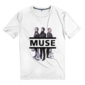 Мужская футболка 3D с принтом Группа Muse в Санкт-Петербурге, 100% полиэфир | прямой крой, круглый вырез горловины, длина до линии бедер | 