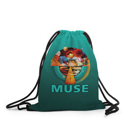 Рюкзак-мешок 3D с принтом Muse в Санкт-Петербурге, 100% полиэстер | плотность ткани — 200 г/м2, размер — 35 х 45 см; лямки — толстые шнурки, застежка на шнуровке, без карманов и подкладки | 