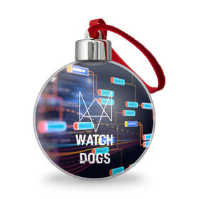 Ёлочный шар с принтом Watch Dogs в Санкт-Петербурге, Пластик | Диаметр: 77 мм | game | wath dogs 2 | город | девушка | дрон | игры | компьютеры | пистолет | телефон | технологии | хакер