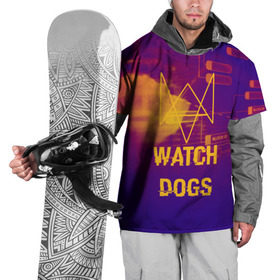 Накидка на куртку 3D с принтом WATCH DOGS NEON WORLD в Санкт-Петербурге, 100% полиэстер |  | wath dogs 2 | хакер