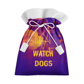 Подарочный 3D мешок с принтом WATCH DOGS NEON WORLD в Санкт-Петербурге, 100% полиэстер | Размер: 29*39 см | Тематика изображения на принте: wath dogs 2 | хакер