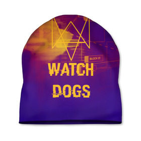 Шапка 3D с принтом WATCH DOGS NEON WORLD в Санкт-Петербурге, 100% полиэстер | универсальный размер, печать по всей поверхности изделия | wath dogs 2 | хакер