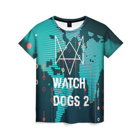 Женская футболка 3D с принтом Watch Dogs 2 NETWORK HACK в Санкт-Петербурге, 100% полиэфир ( синтетическое хлопкоподобное полотно) | прямой крой, круглый вырез горловины, длина до линии бедер | game | wath dogs 2 | город | девушка | дрон | игры | компьютеры | пистолет | телефон | технологии | хакер