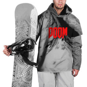 Накидка на куртку 3D с принтом DOOM GRAY SPACE EDITION в Санкт-Петербурге, 100% полиэстер |  | art | doom | game | возвращение | дум | игра | легенда | шутер