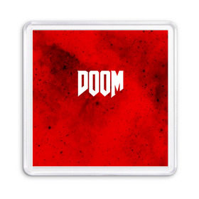 Магнит 55*55 с принтом DOOM MARS GAME в Санкт-Петербурге, Пластик | Размер: 65*65 мм; Размер печати: 55*55 мм | Тематика изображения на принте: art | doom | game | возвращение | дум | игра | легенда | шутер