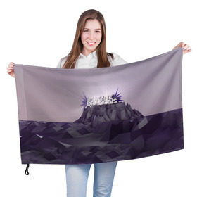 Флаг 3D с принтом Imagine Dragons в Санкт-Петербурге, 100% полиэстер | плотность ткани — 95 г/м2, размер — 67 х 109 см. Принт наносится с одной стороны | 