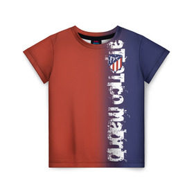 Детская футболка 3D с принтом Atletico Madrid 2018 Original в Санкт-Петербурге, 100% гипоаллергенный полиэфир | прямой крой, круглый вырез горловины, длина до линии бедер, чуть спущенное плечо, ткань немного тянется | атлетико мадрид | эмблема