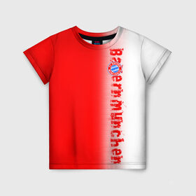 Детская футболка 3D с принтом FC Bayern 2018 Original в Санкт-Петербурге, 100% гипоаллергенный полиэфир | прямой крой, круглый вырез горловины, длина до линии бедер, чуть спущенное плечо, ткань немного тянется | Тематика изображения на принте: bayern | fly fc | бавария | спорт | футбольный клуб