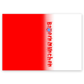 Поздравительная открытка с принтом FC Bayern 2018 Original в Санкт-Петербурге, 100% бумага | плотность бумаги 280 г/м2, матовая, на обратной стороне линовка и место для марки
 | Тематика изображения на принте: bayern | fly fc | бавария | спорт | футбольный клуб